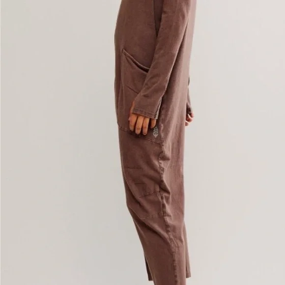 NWT Free People Size L- Brown hot shot onesie - Picture 6 of 10
